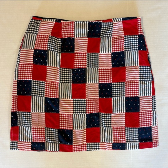 Norton McNaughton Pants - Norton McNaughton 100% cotton red white blue patriotic patchwork skort size 8